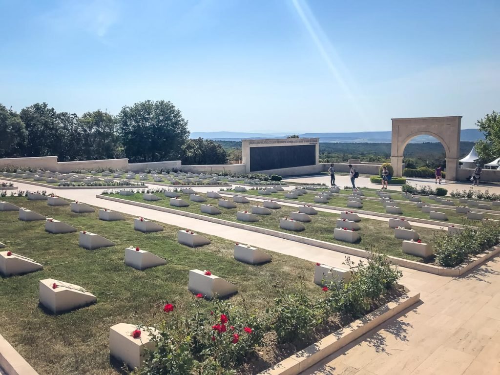 Turkish memorial and cemetery ANZAC Day at Gallipoli - Turkish memorial and cemetery